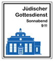 Zeichen "Jüdischer Gottesdienst"